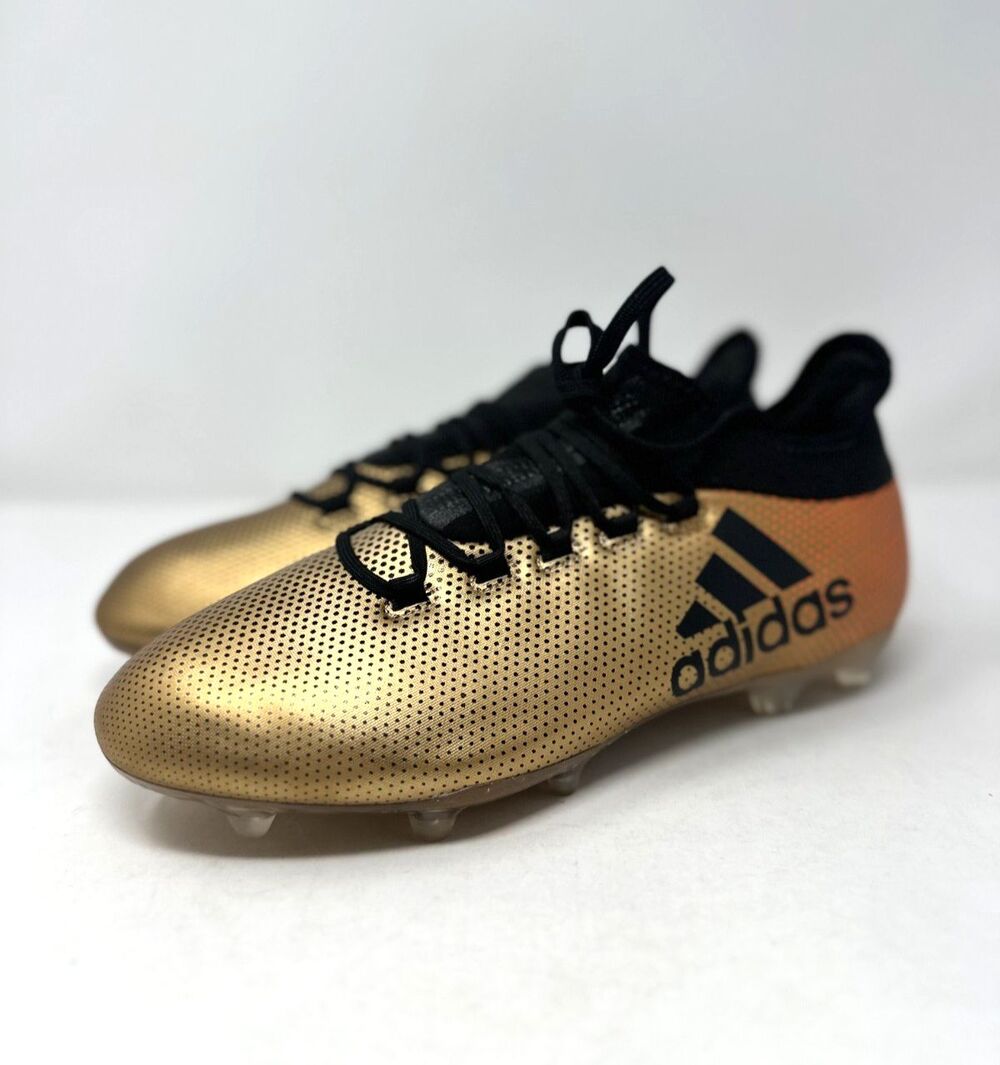 adidas X 17.2 FG Firm Ground Soccer football Cleats Gold Black Mens 9 CP9186 NEW